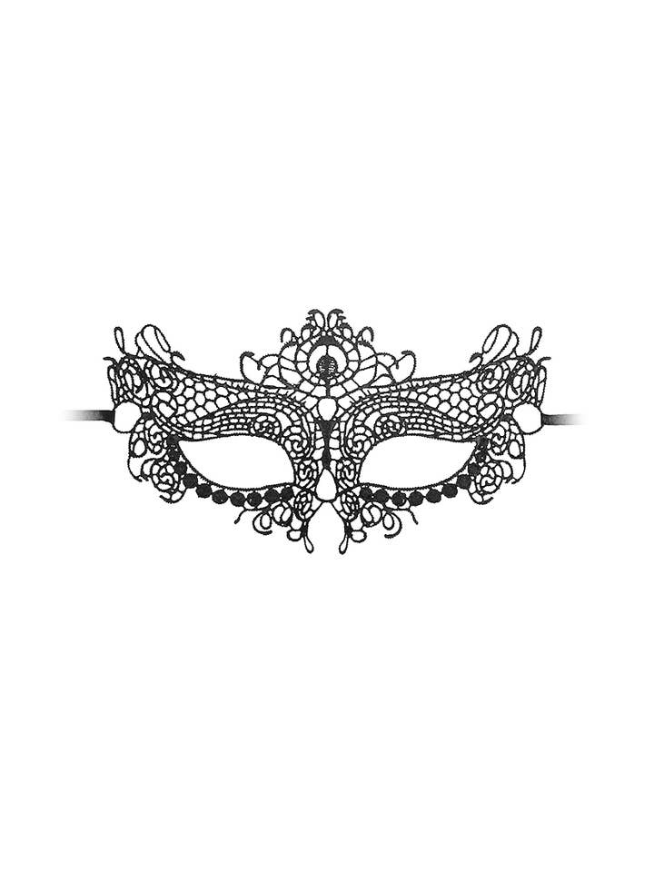 Shots - Wholesale Costume - Women's - Lace Eye- Mask OU685BLK