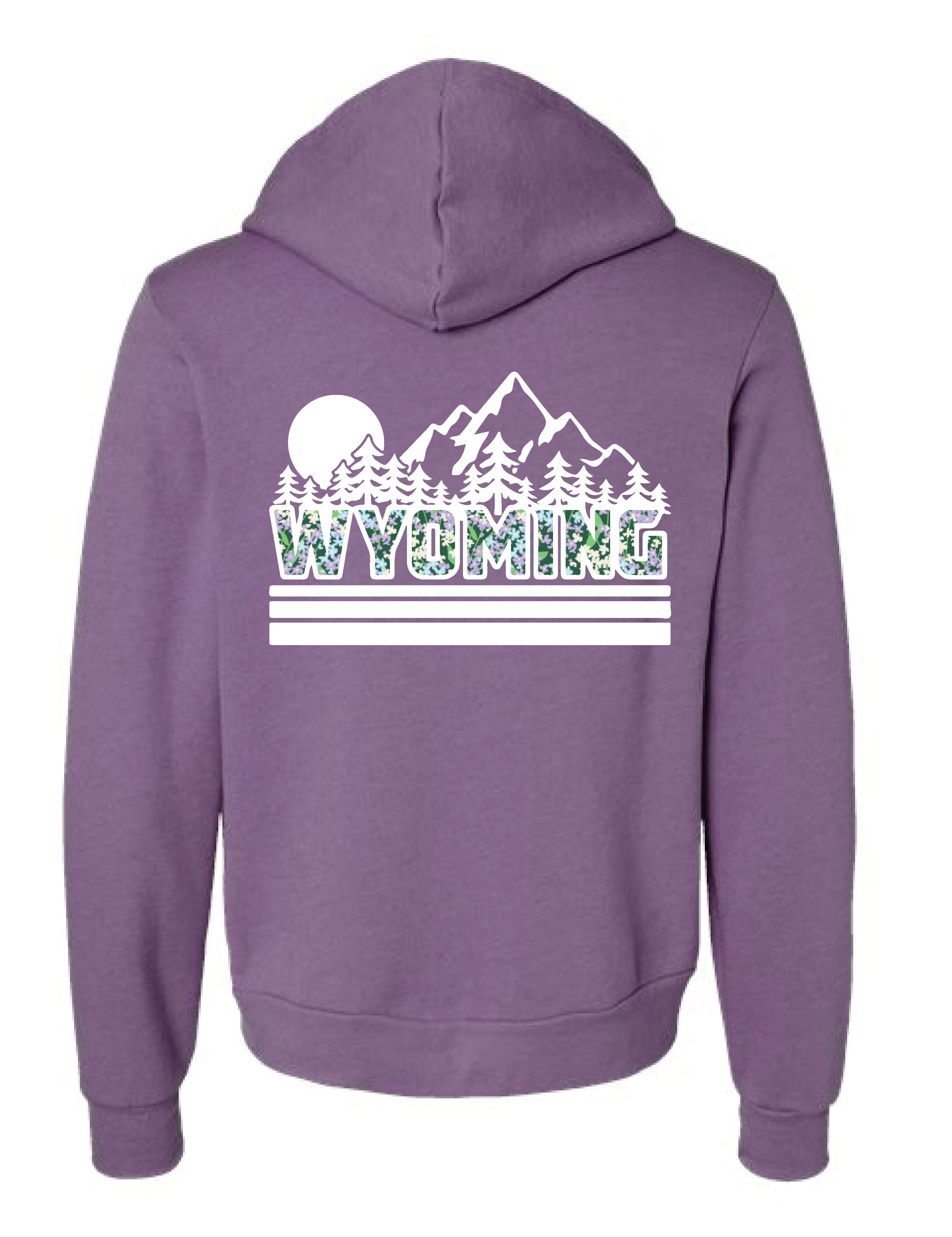Roaming Buffalo Design Co - Wholesale Hoodie - Unisex - Wyoming Mountain Wildflower Zip Up1