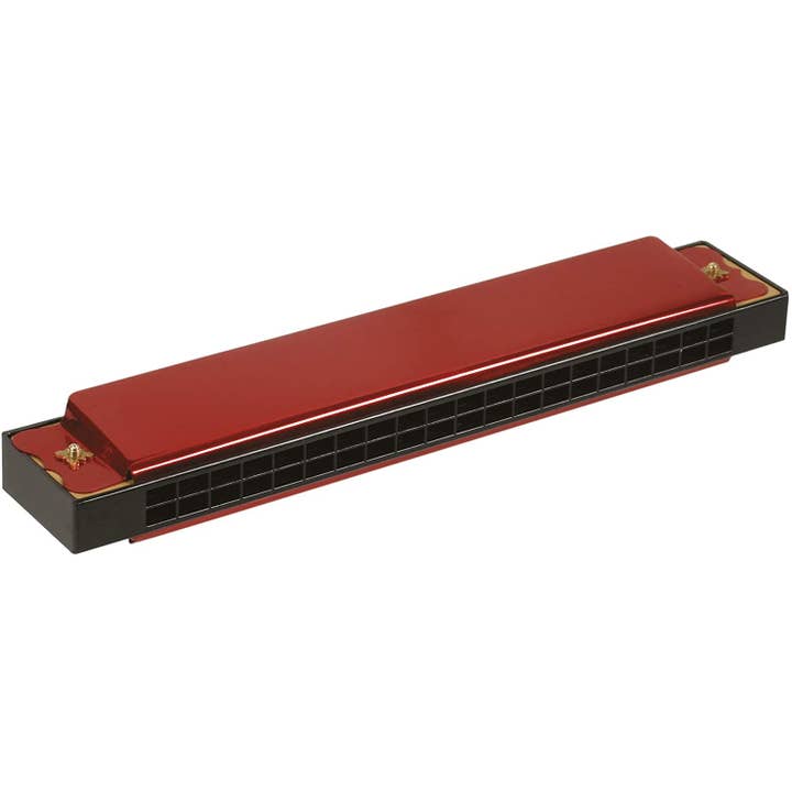 Toysmith - Wholesale Musical Toy - Kids & Baby - Neato! Large 6" Metal Harmonica with Case, Retro Classic