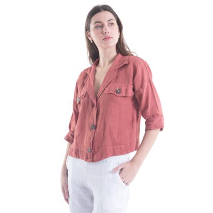 VeraMay - Wholesale Jacket – Women's - 6215 Rosa Vera May Italian Linen Jacket2