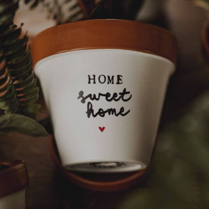 Flower pot, "Home Sweet Home" planter, housewarming for wholesale by Joli Pot