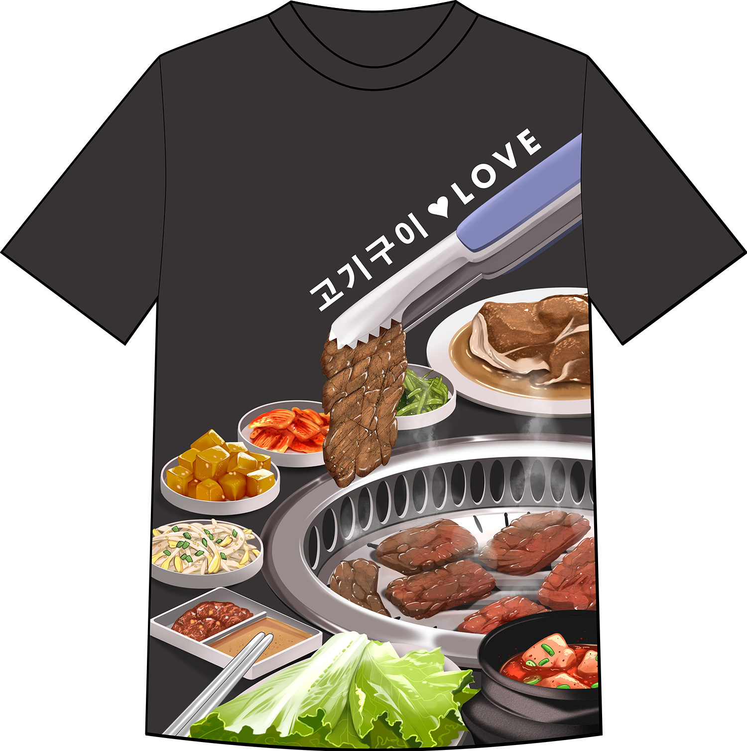 Noms - Wholesale T-Shirt (Graphic) - Unisex - Korean BBQ Shirt0