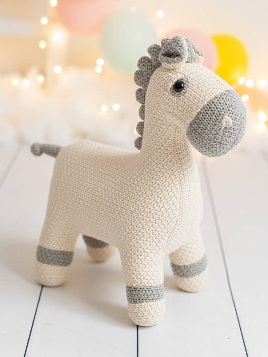 WEISSER STUTENPLÜSCH AUS 100% BAUMWOLLE für den Großhandel von Crochetts