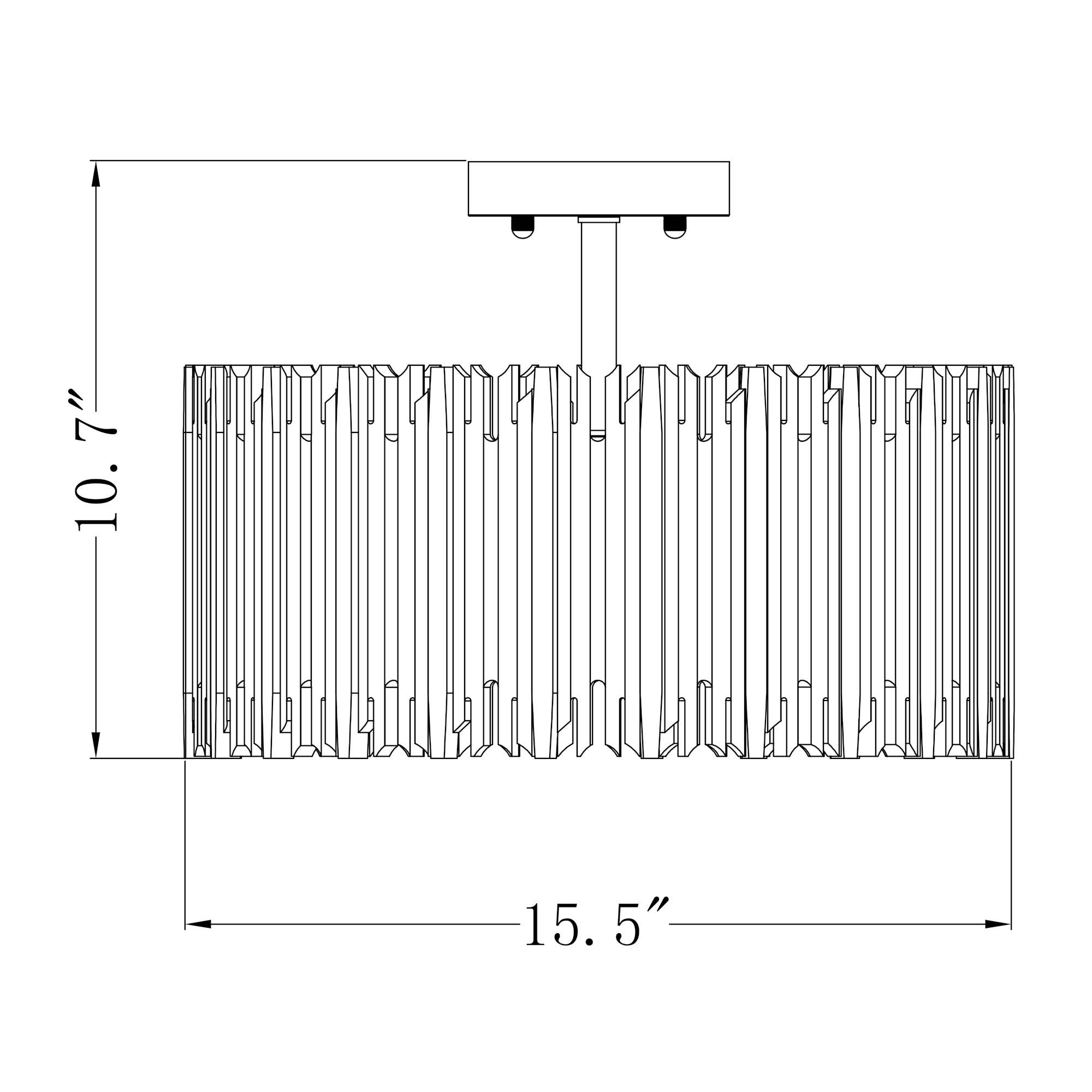 Brio Lighting - Wholesale Chandelier/Hanging Light - Farmhouse Light Lusteria 16" 3-Light LED Semi-Flush Mount11