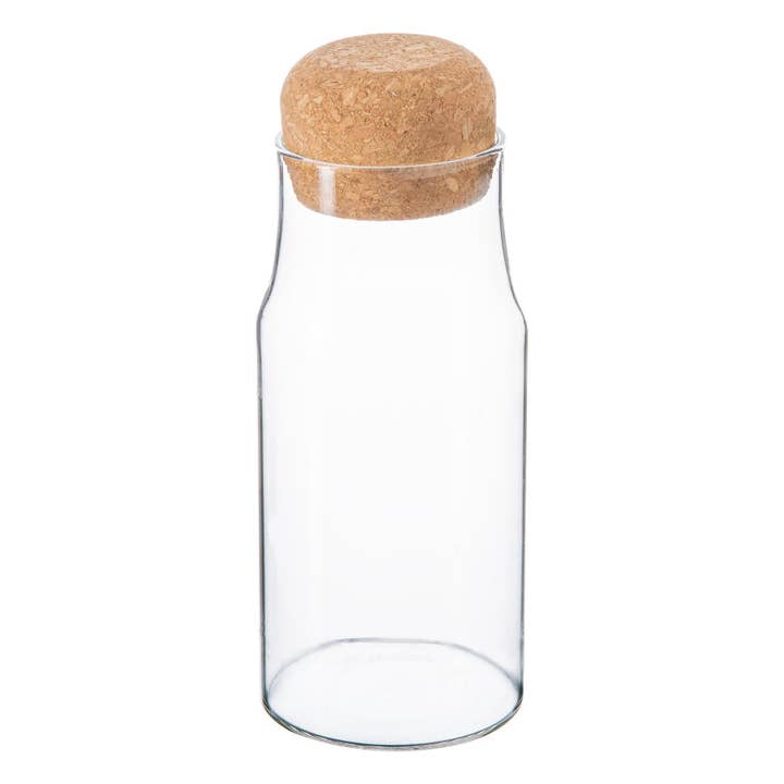 Glass Storage Bottle with Cork Lid - 375ml for wholesale by Rinkit Ltd