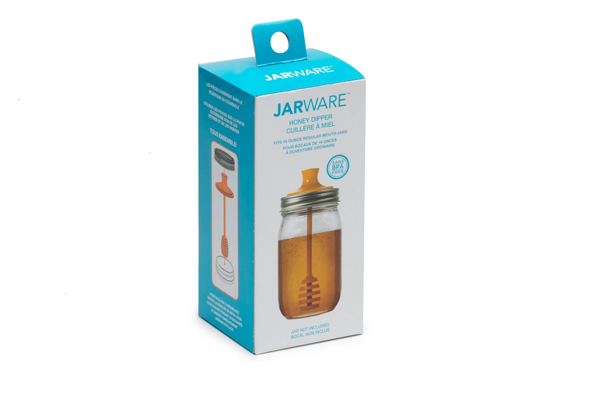 Fox Run Brands - Wholesale Honey Dipper - Jarware Honey Dipper Lid for Regular Mouth Mason Jar8