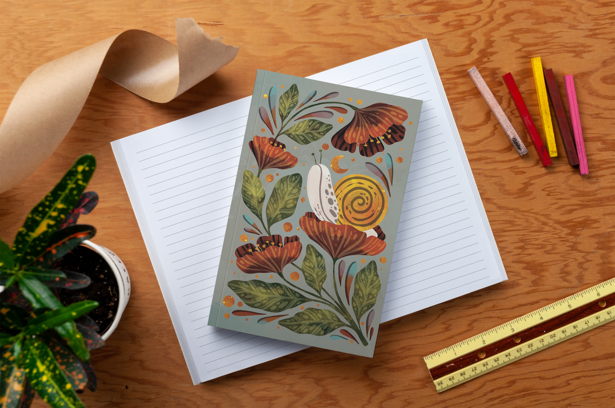 ジャンクジャーナル✤『La Felice』 Wholesale Moonlight Snail Classic Layflat Journal Notebook