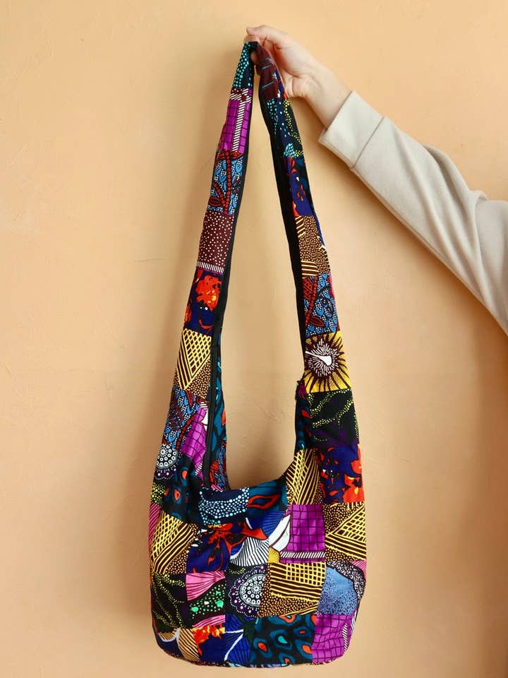 Patchwork Sling Purse for wholesale by Grain of Rice Project