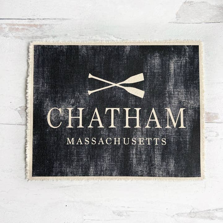 Custom Town Canvas Art Print, Coastal Wall Decor Oars 8x10 for wholesale by Perfect Day Print Co