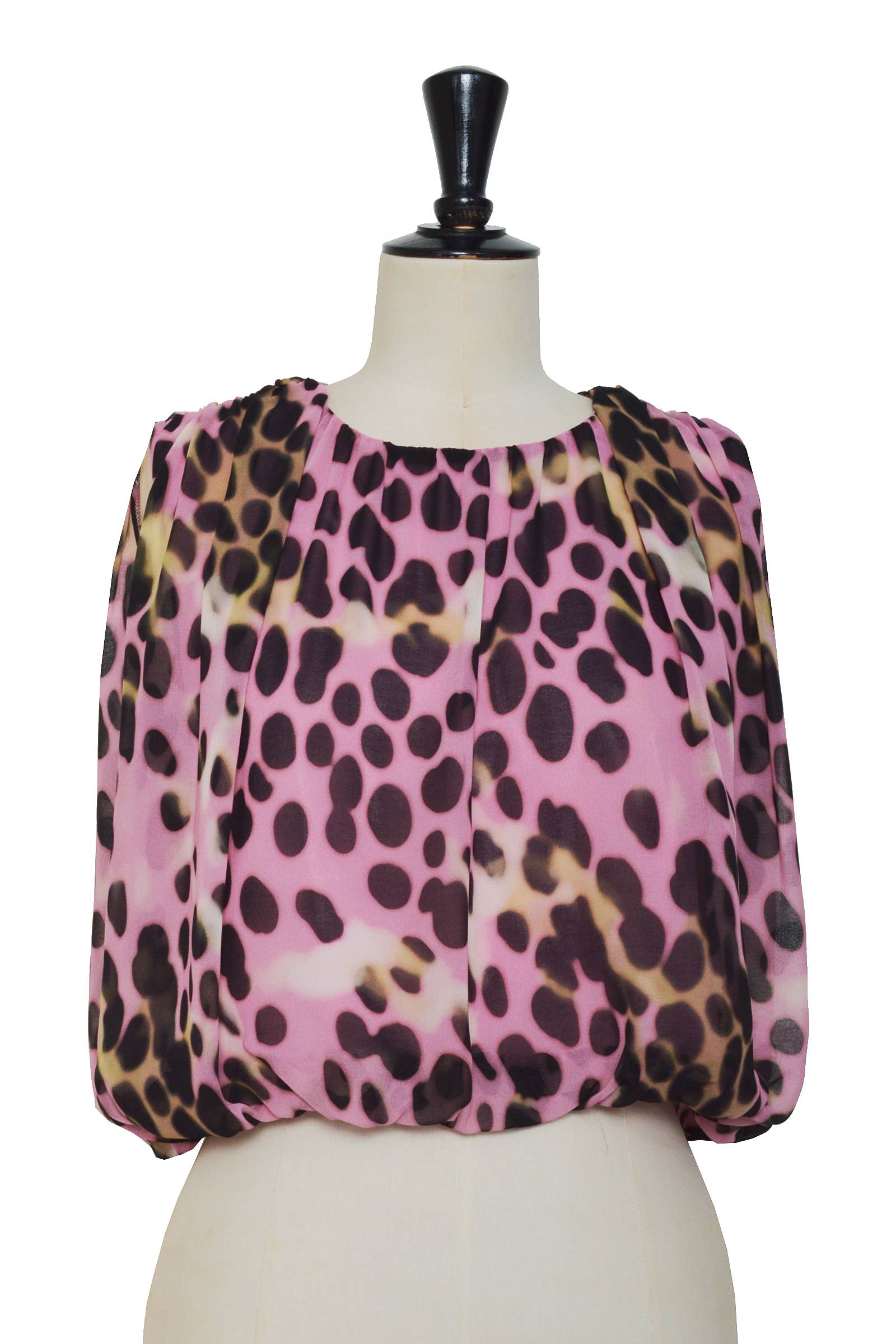 ELLI WHITE – wholesale Blouse – Women’s – Sleeveless fluid top with leopard print3