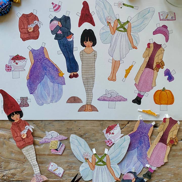Tall Hat Tales - Wholesale DIY craft kit - Dress-up Doll - Mona