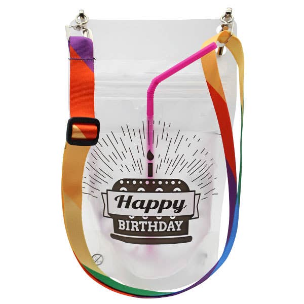 NeckSip - Wholesale Party Favor - Happy Birthday - Draagbare drankzakjes (12 oz | 2-pack)17
