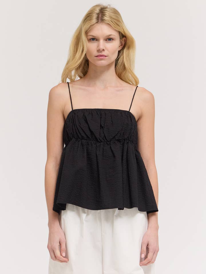 41897 - SEERSUCKER CAMISOLE-TOP voor wholesale door Grade & Gather