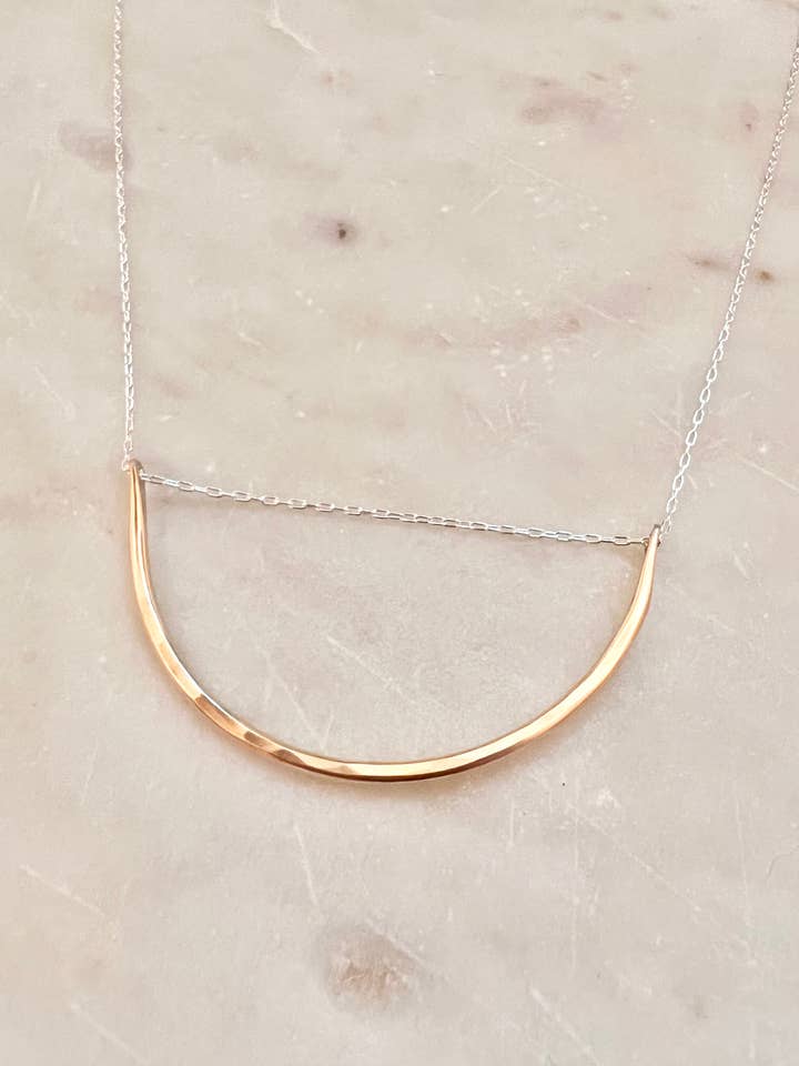 Large U-shaped Necklace (Gold) for wholesale by Tiana Manola Jewelry