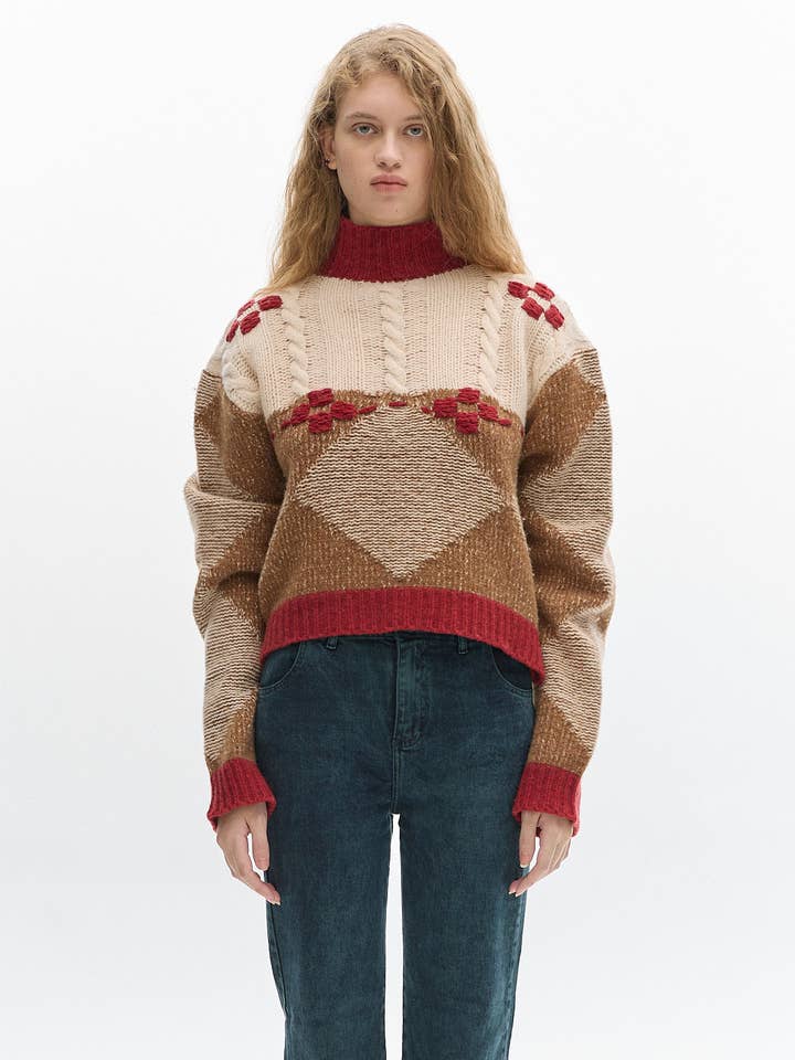 Sierra turtleneck_Cream for wholesale by Pastiche