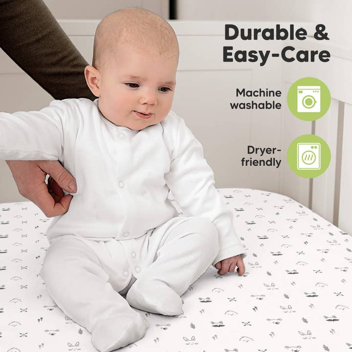 Nordic 2-pack Organic Cotton Fitted Crib Sheet for wholesale on Faire6