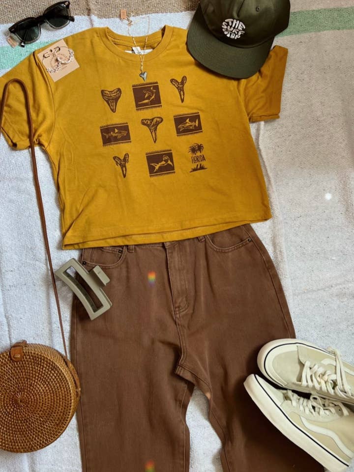 Top corto Florida Shark para venta al por mayor de 5801 Print House