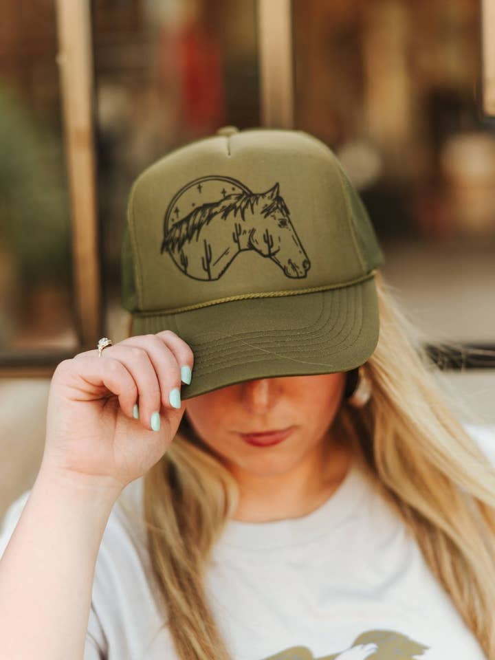 Desert Horse Trucker Hat for wholesale by Wild Junkie