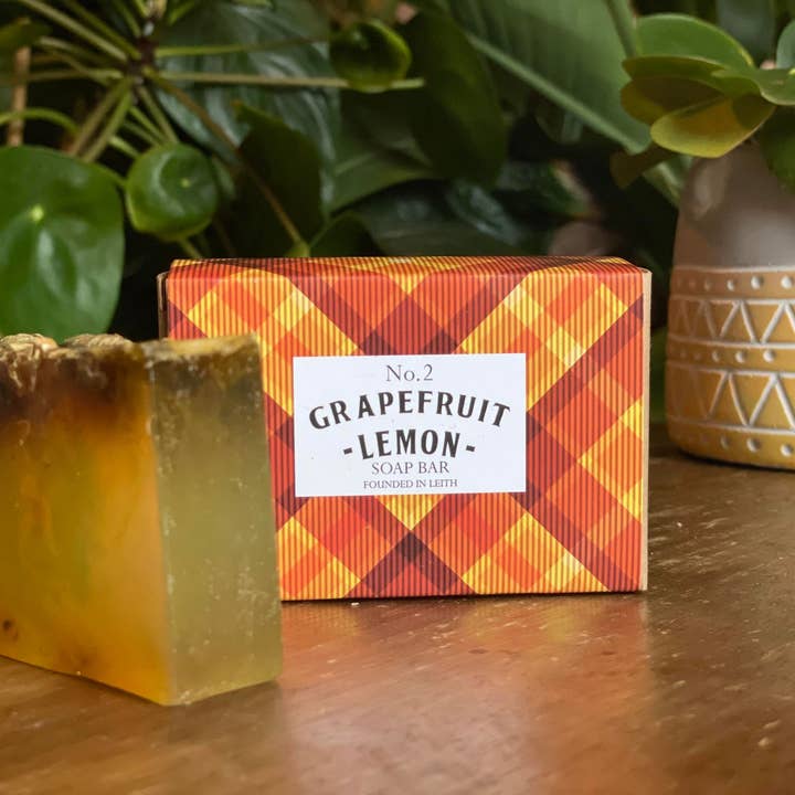Tartan Soap Bar - Grapefruit & Lemon for wholesale by The Edinburgh Bow Tie Co.