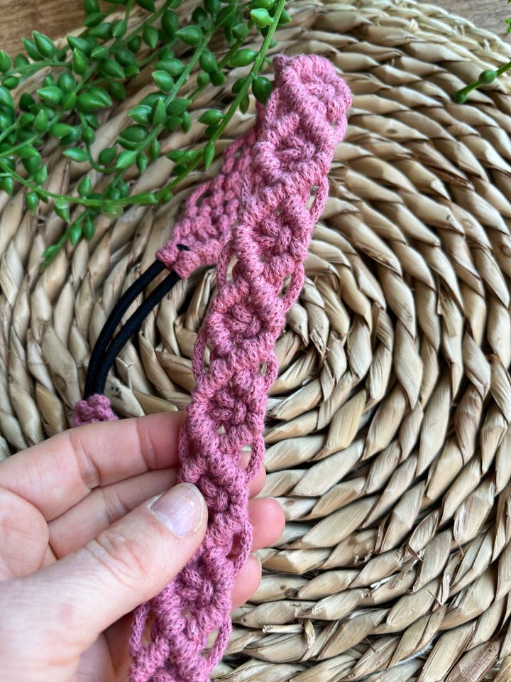 Handmade Macramé Knotted Headband for wholesale by Macra-Made With Love