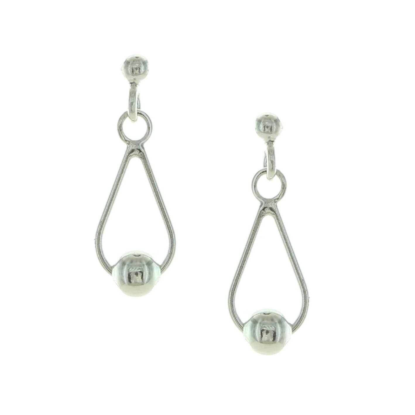 Indigo Sterling Silver - Wholesale Dangle Earrings - Petite Oval Ball ER