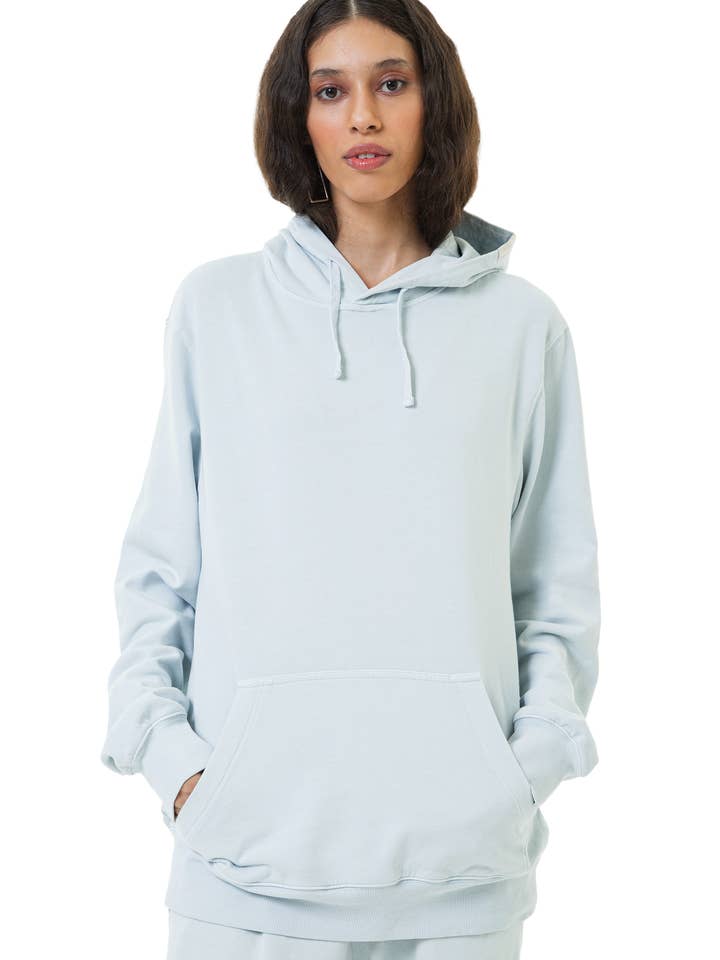 MAHA YOGI STONE HOODIE COFFEE YARN FRENCH TERRY - ICE for wholesale by Maha Yogi