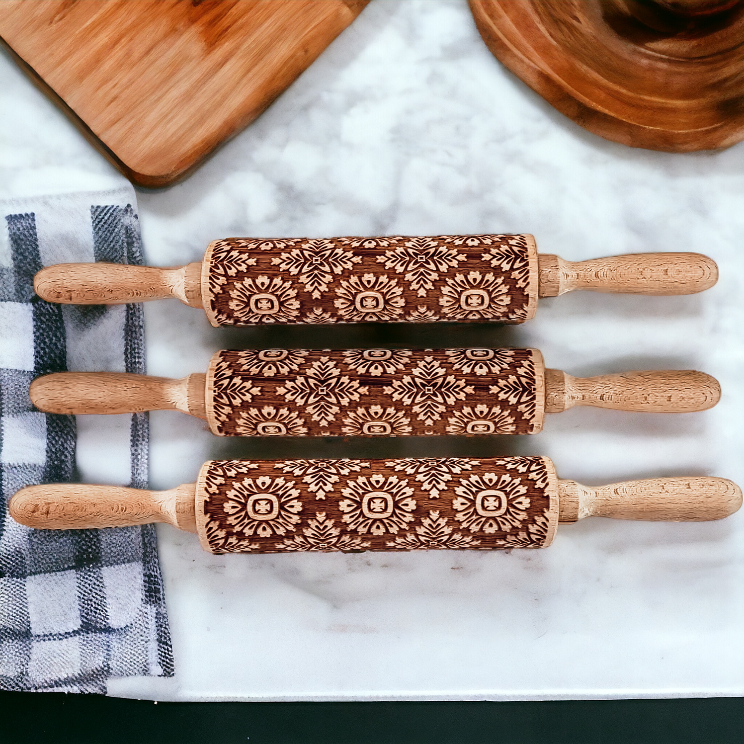 Gia Roma - Wholesale Rolling Pin - Christmas Baking Gift Set, Wooden Rolling Pins for Cookies81