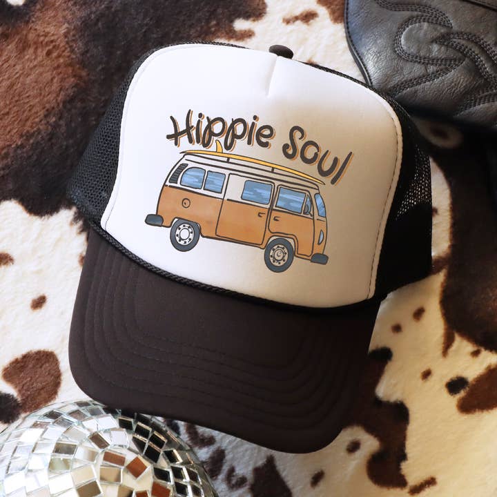 Cappello da camionista arancione Hippie Soul per la vendita all'ingrosso da parte di 316 Legacy LLC
