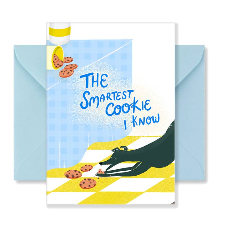 Smart Cookie, A6 Greetings Card for wholesale by Bryony Moss Illustration