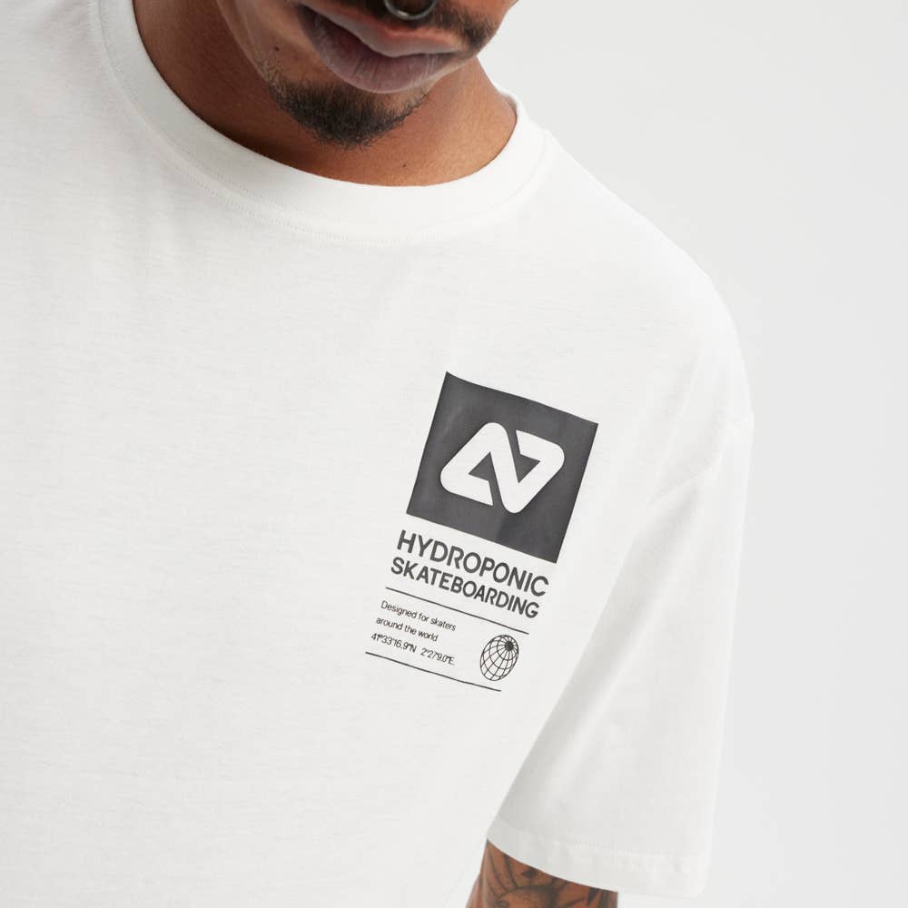 Hydroponic - Wholesale Screen Printed T-Shirt - Men's - HY World SS 01-White1