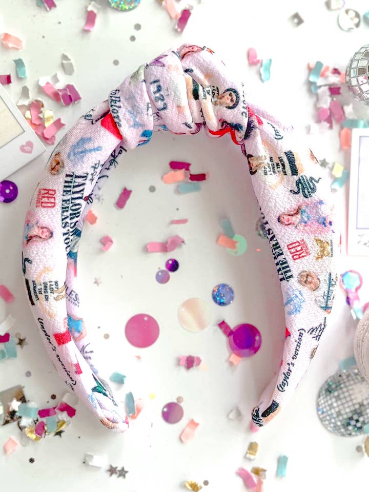 Cerchietto annodato Eras Tour per ragazze e donne per la vendita all'ingrosso da parte di Evie Pearl Handmade LLC