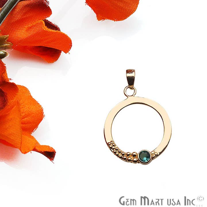 GemMartUSA - Wholesale Pendant/charm necklace - DIY Gemstone Gold Plated Necklaces Pendant for Women1