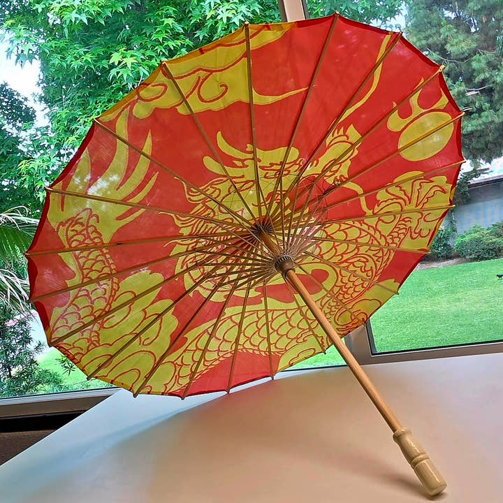 Fiona Accessories - Wholesale Umbrella - Unisex - Dragan Oriental Asian Style Parasol 2 Style 21.50"4