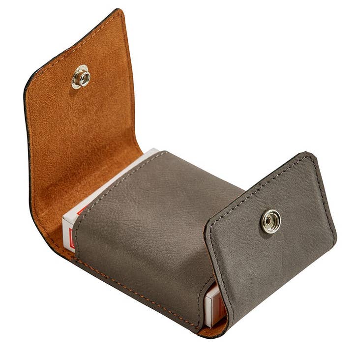 Creative Gifts International Inc. - Wholesale Card Holder - Unisex - Leatherette Playing Cards Case, Grey 3.75"