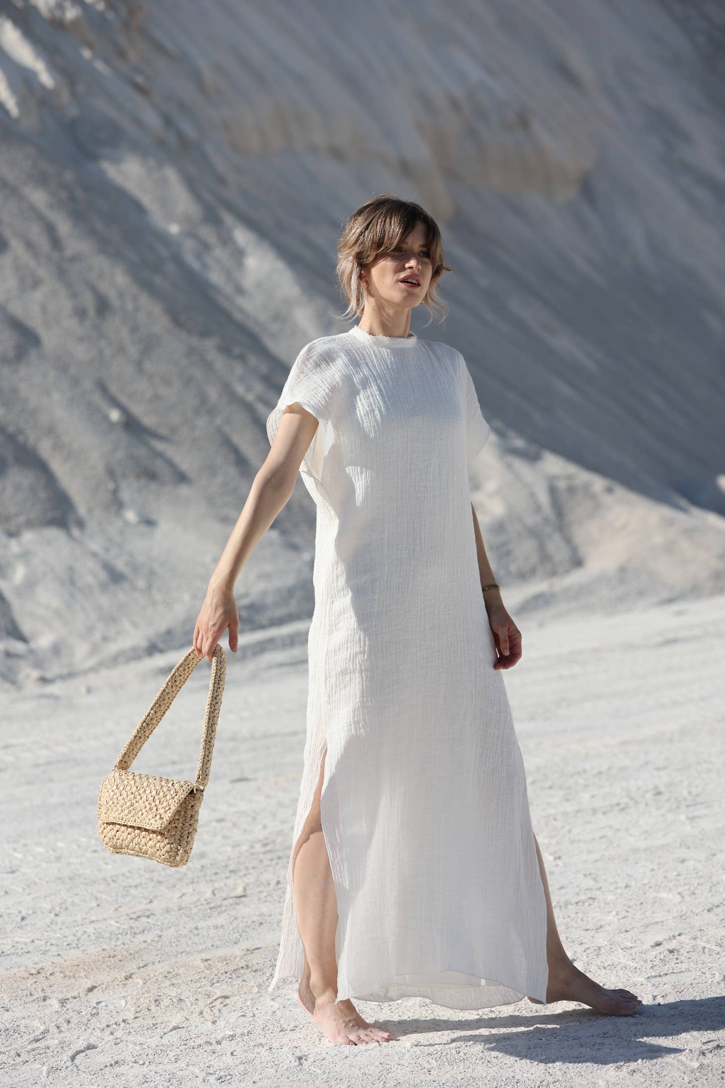 Yova - Wholesale Shoulder Bag - Women's - Raffia Shoulder Purse - Natural1