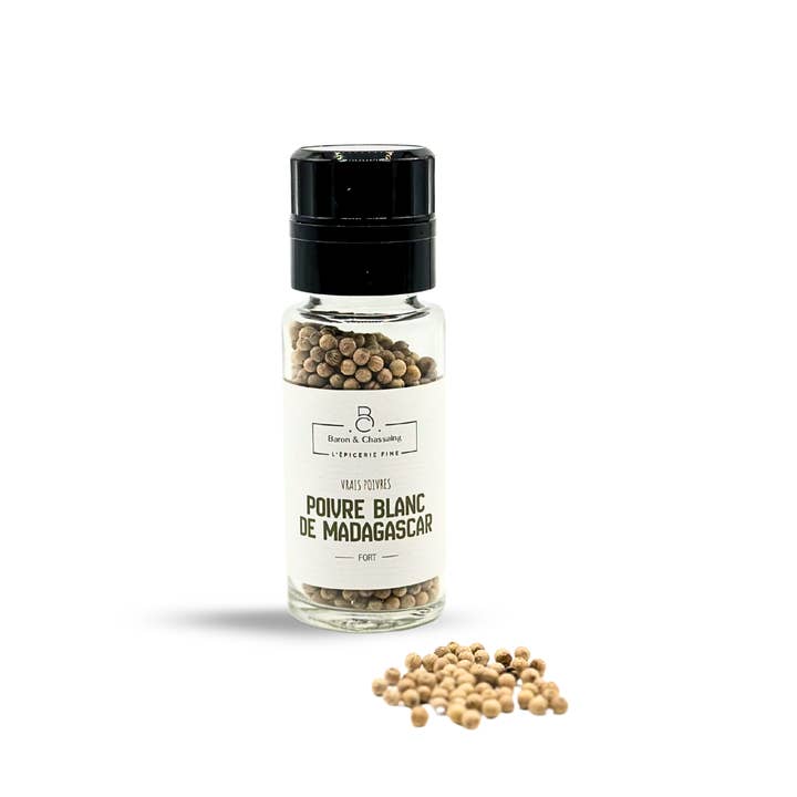 Madagascar White Pepper 60g – Mill for wholesale by Baron & Chassaing