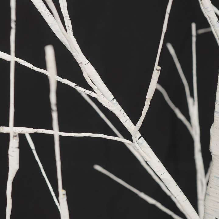 Lighted Birch Tree Set 4Feet-6 Feet With Warm White LEDs for wholesale on Faire15