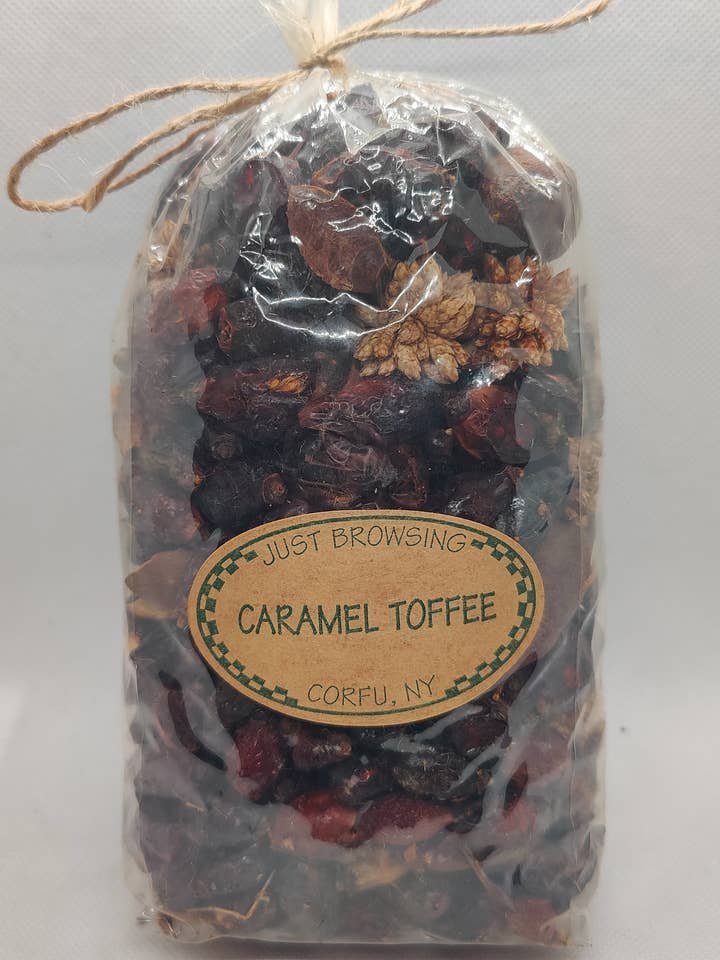 Scented Potpourri with Rosehips - Caramel Toffee - Bulk for wholesale by Just Browsing, LLC