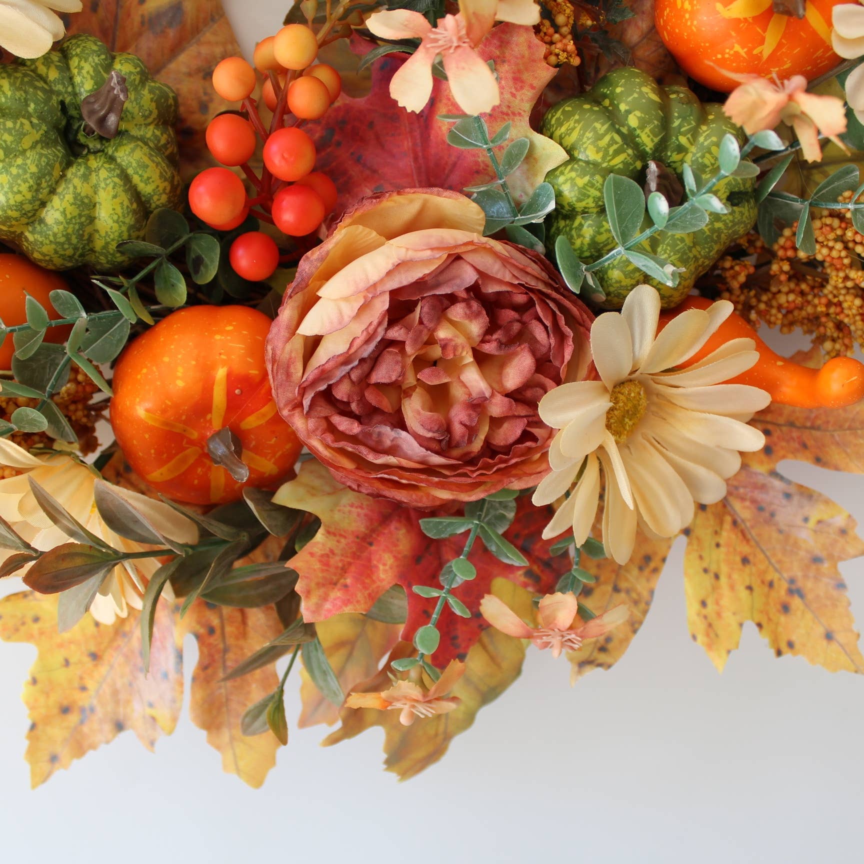 ACNITE(We cover U.S. import duties) - Wholesale Wreath - Thanksgiving day pumpkin maple wreath for autumn home decor2