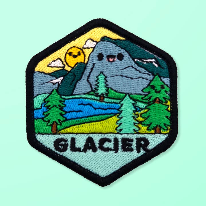 Glacier - National Park - Iron On Patches for wholesale by Pals & Co.