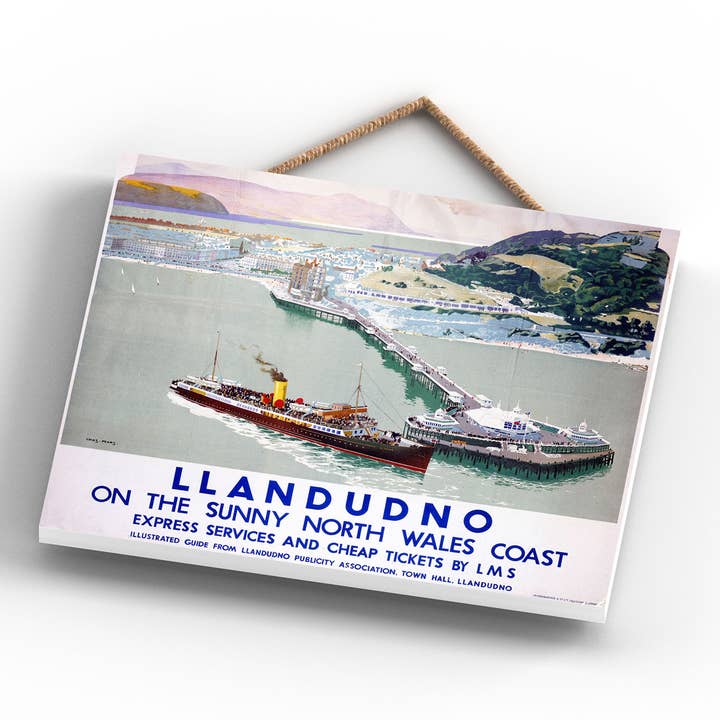 Vivid Squid Wholesale - Wholesale Art Print - P0113 - Llandudno Sunny North Wales Original National Railwa