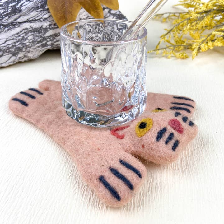 mildstyles - Vendita all'ingrosso Sottobicchiere - Sottobicchiere King of the Prairie, in lana, motivo: leone12