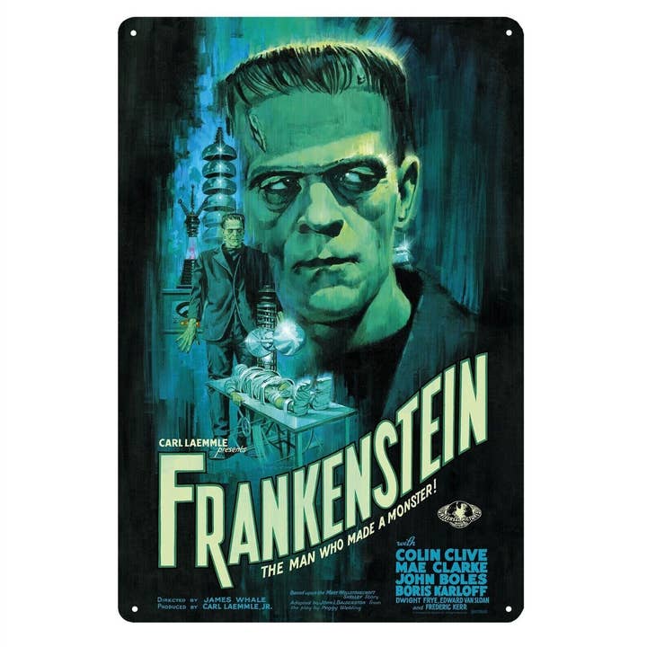 Frankenstein Movie Poster Metal 8 x 12 Tin Sign for wholesale by BMS BIZ