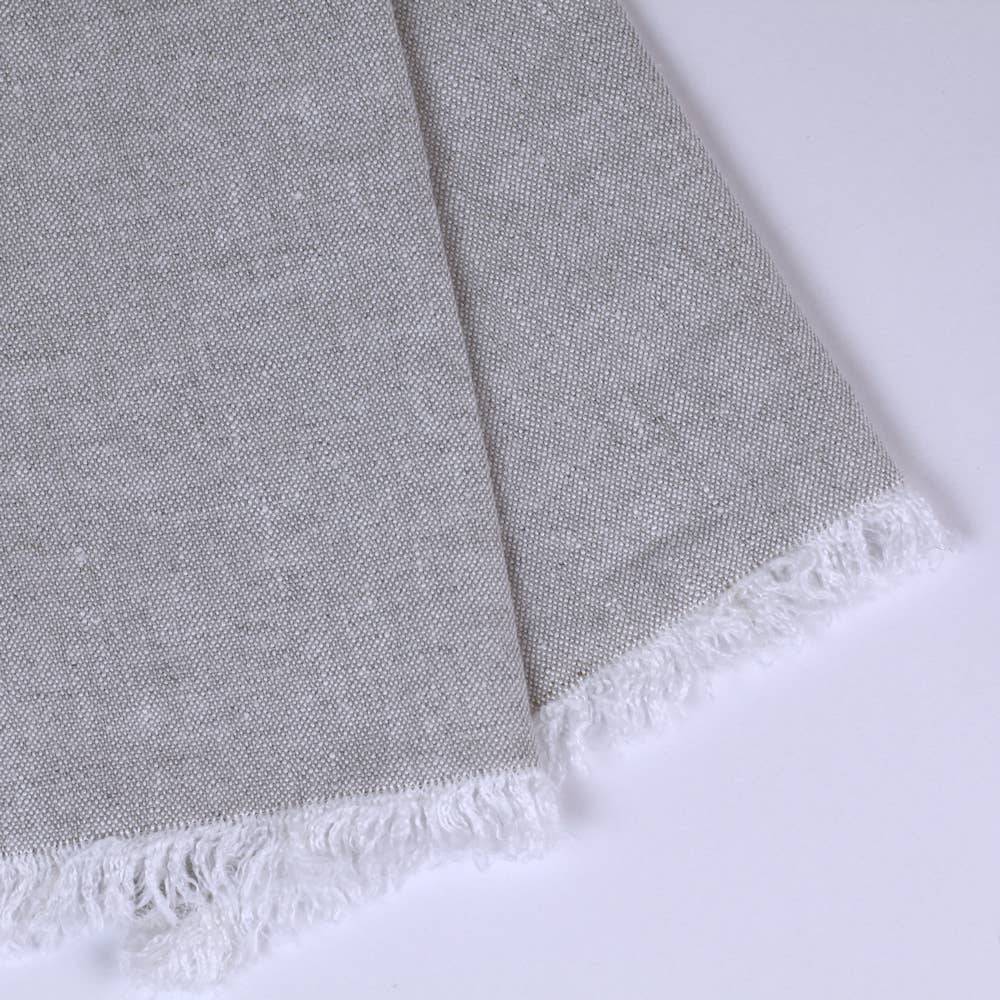 LinenCasa - Wholesale Hand Towel - Linen Guest Towel – Stonewashed –Light Natural w Frayed Edge2