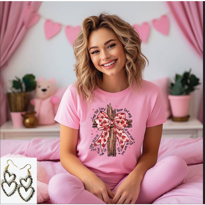 Valentine Cross on Pink for wholesale by Southern Attitude Designs Inc