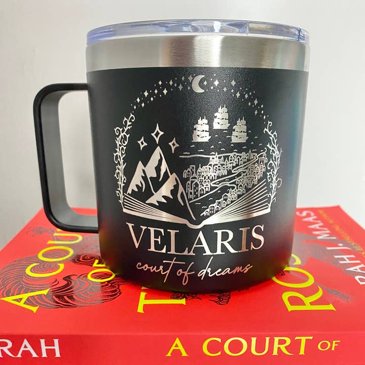 zoo&roo - Wholesale Insulated mug/tumbler - Velaris stainless steel mug | Officially licensed ACOTAR mug0