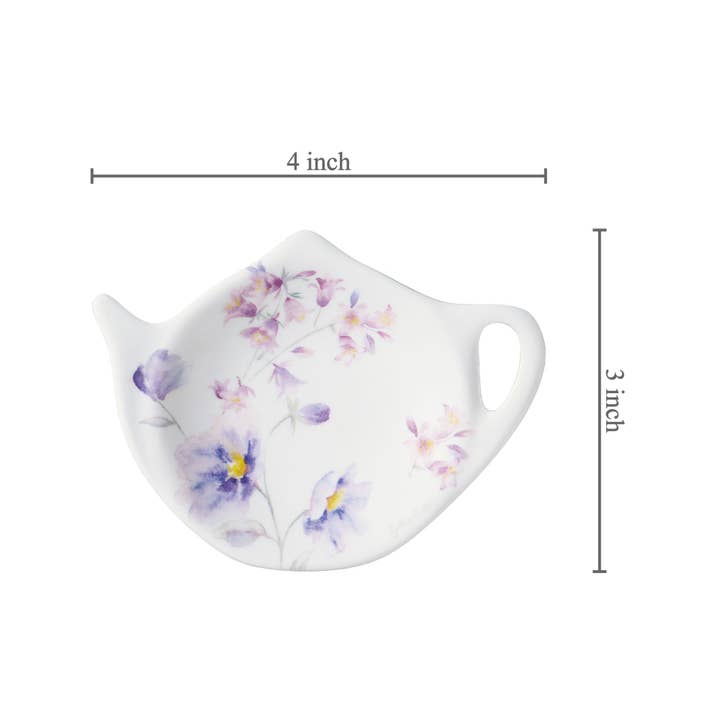 Supreme Housewares - Wholesale Tea Strainer/Infuser - 4-Piece Lavender Melamine Tea Bag Holders3