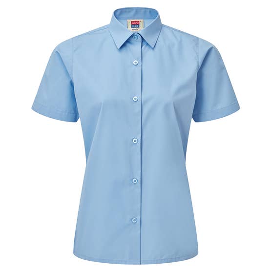 David Luke - Wholesale Button Down Shirt - Kids - Girls Short Sleeve School Shirts 2 Pack