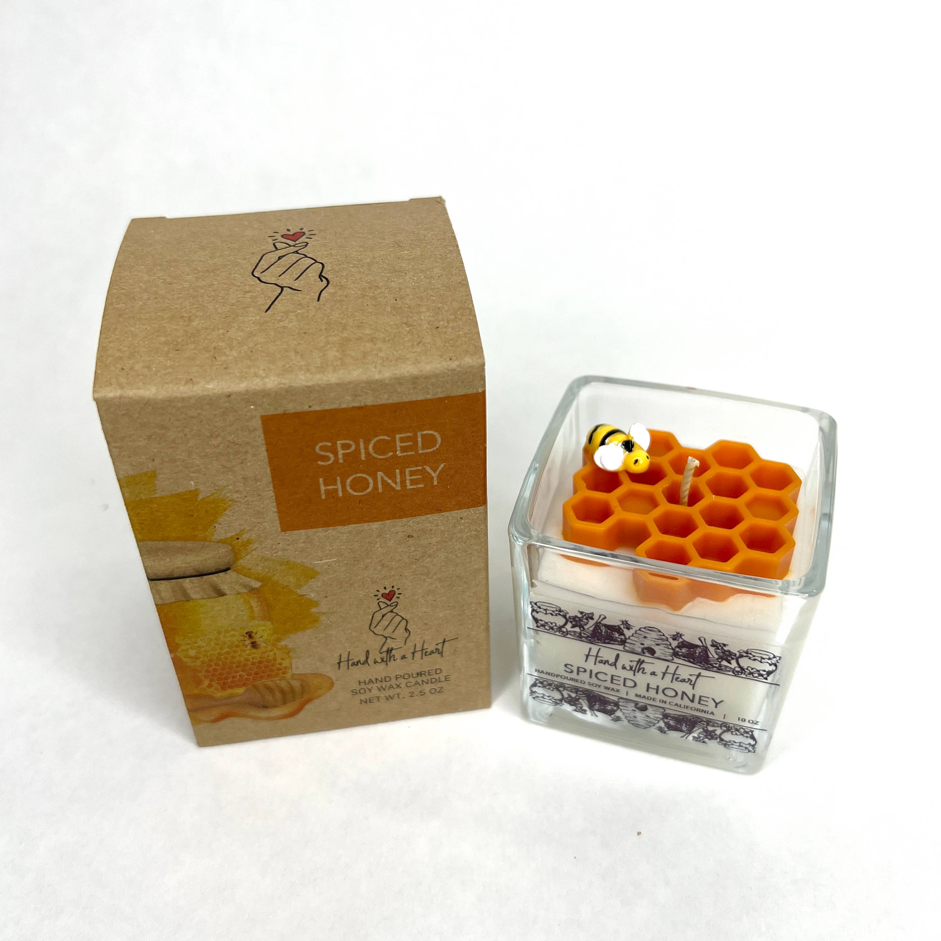 Hand with a Heart - Wholesale Jar/Filled Candle - Spiced Honey Soy Wax Candle4