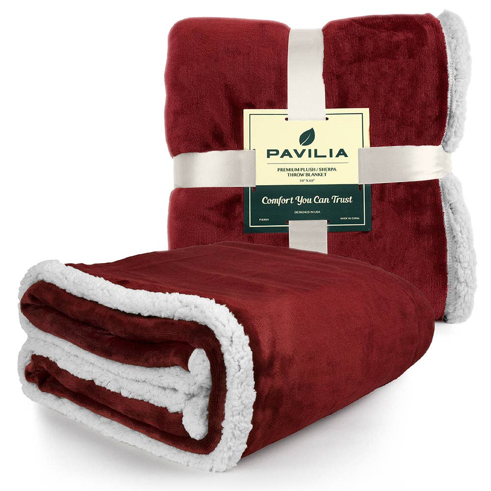 Pavilia – Manta para sofá por atacado – Cobertor Premium Sherpa Fleece88